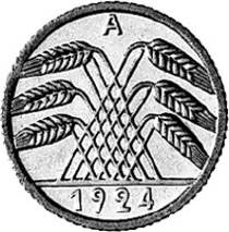 308 - WEIMAR : 5 Rentenpf. 1923-1924 ADEFGJ  coin collectible - Main Image 2