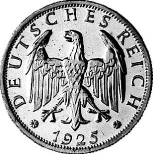 320 - WEIMAR : 2 Reichsmark 1925-1931 ADEFGJ  coin collectible - Main Image 2