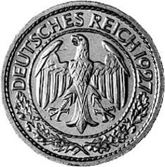 324 - 50 Reichspf. 1927-1938 ADEFGJ  coin collectible - Main Image 2