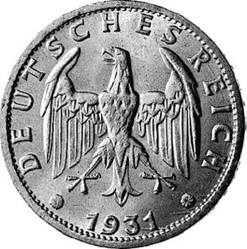 349 - WEIMAR : 3 Reichsmark 1931-1933 ADEFGJ  coin collectible - Main Image 2