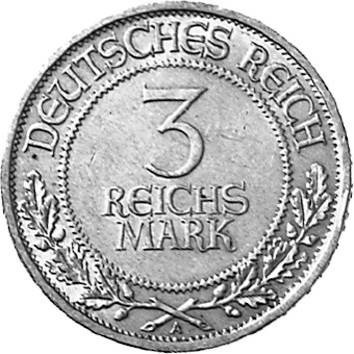 323 - WEIMAR : 3 Reichsmark 1926 A  coin collectible - Main Image 2