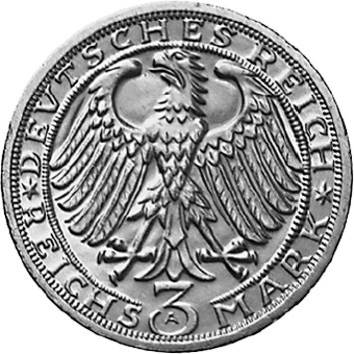 333 -WEIMAR : 3 Reichsmark 1928 A - Naumberg  coin collectible - Main Image 2