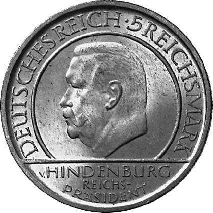 341 - WEIMAR : 5 Reichsmark 1929 ADEFGJ - Verfassung  coin collectible - Main Image 2