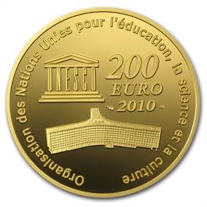 2010 1 oz Gold Proof UNESCO (200 Euro) - Taj Maha  coin collectible - Main Image 2