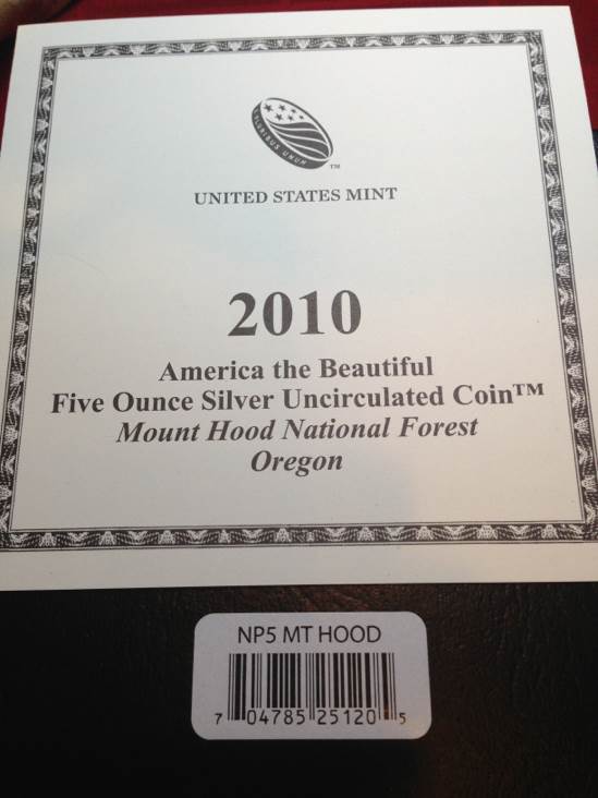 2010 P Mount Hood Quarter  coin collectible - Main Image 2