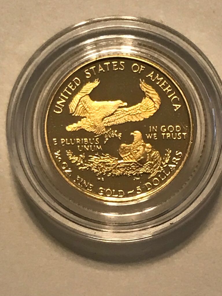 1995 W American Eagle Gold Tenth Ounce Proof  coin collectible - Main Image 2