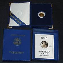 1989 P American Eagle Gold Proof Tenth Ounce  coin collectible - Main Image 1