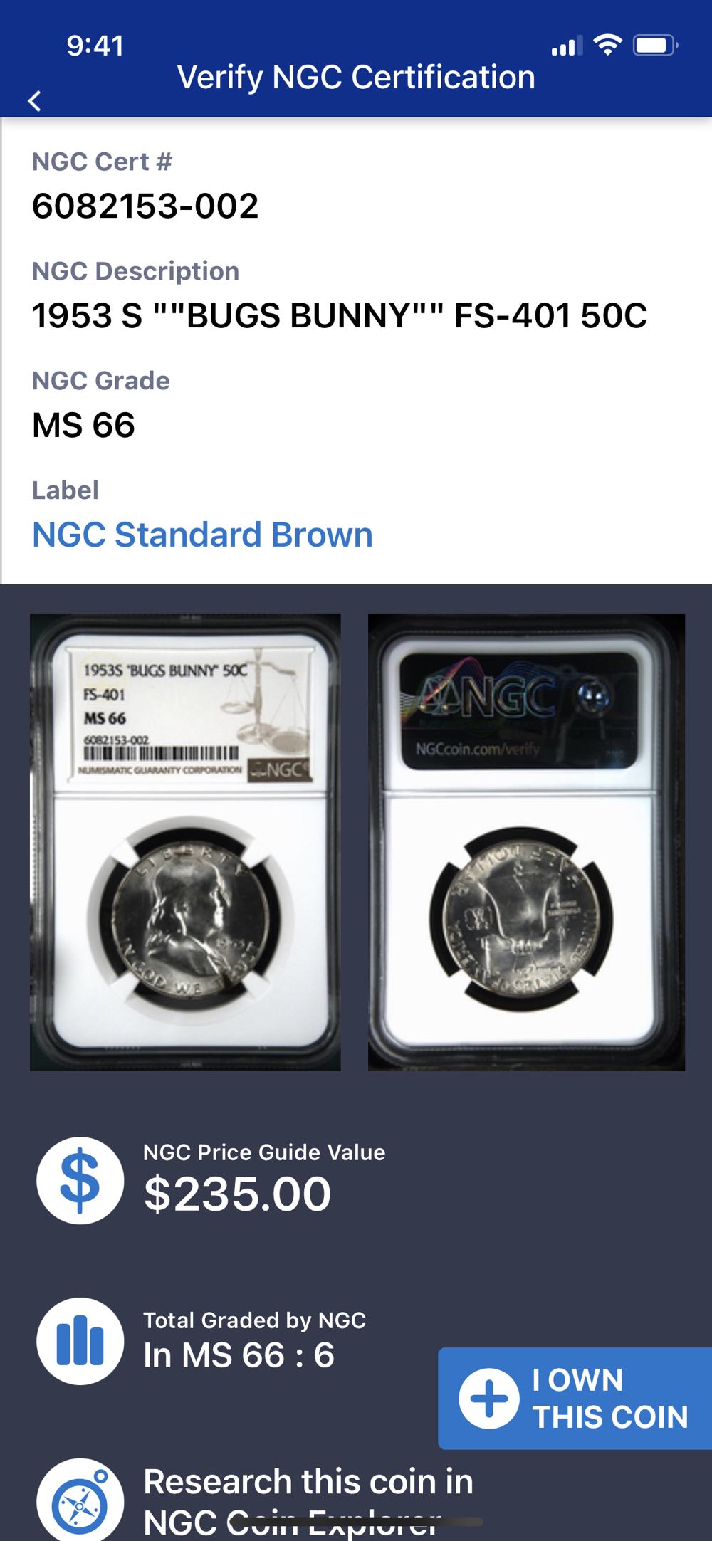 Franklin Half Dollar 1953S  coin collectible - Main Image 3