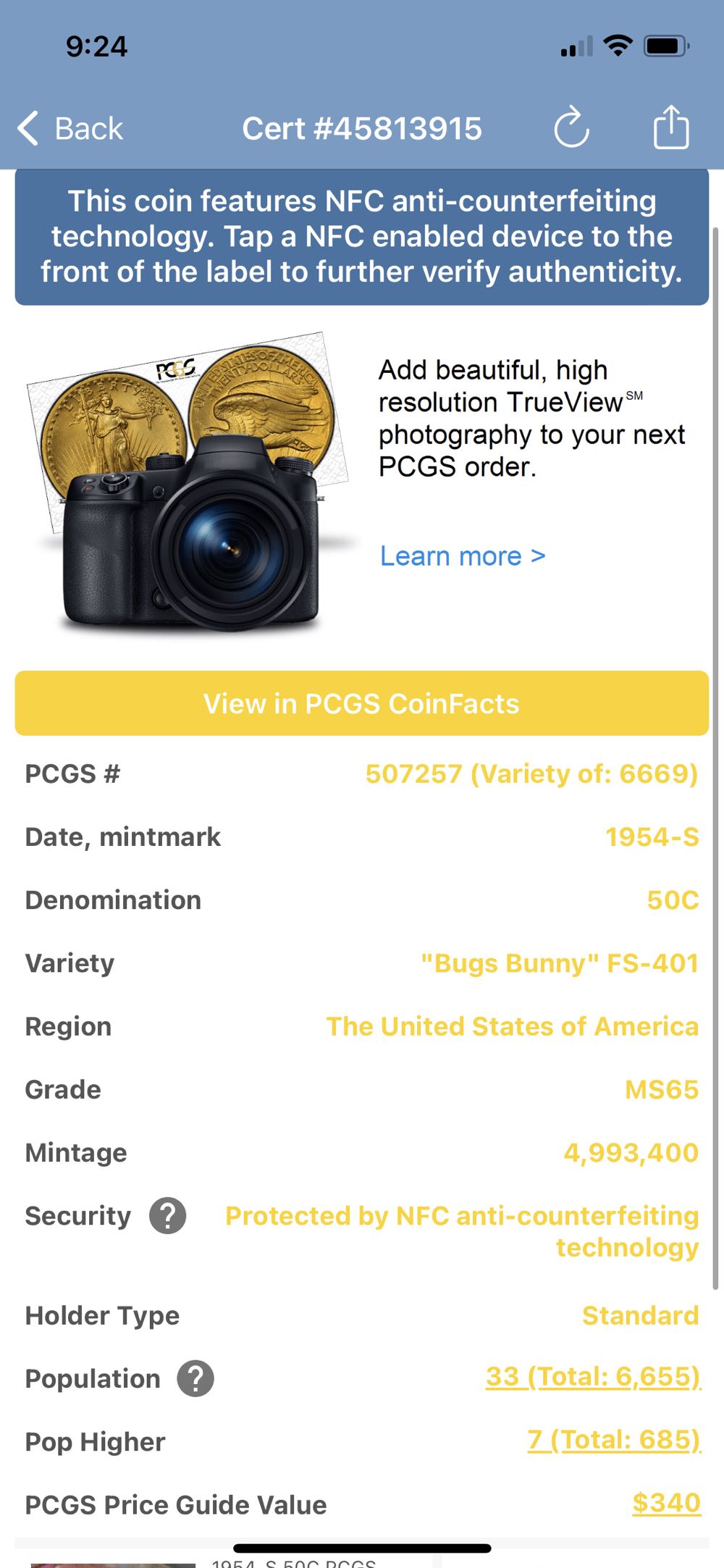 Franklin Half 1954-S (Bugs Bunny)  coin collectible - Main Image 3