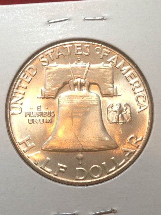 Franklin Half Dollar 1961D  coin collectible - Main Image 2