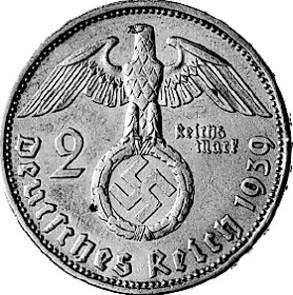 366 - 3. REICH : 2 Reichsmark 1936-1939 ABDEFGJ  coin collectible - Main Image 2