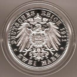 147R - SACHSEN-COBURG-GOTHA : 2 Mark 1905 A - Carl-Ed.  coin collectible - Main Image 2