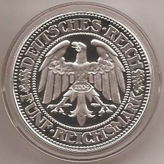 331R - WEIMAR : 5 Reichsmark 1930 G - Eichbaum  coin collectible - Main Image 2