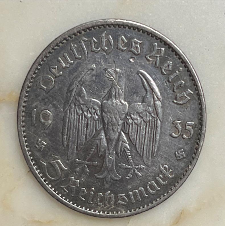 Reich 5.0 Mark  coin collectible - Main Image 3