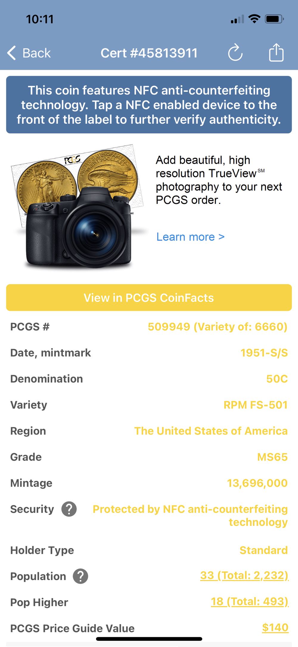 Franklin Half 1951-S (RPM)  coin collectible - Main Image 3