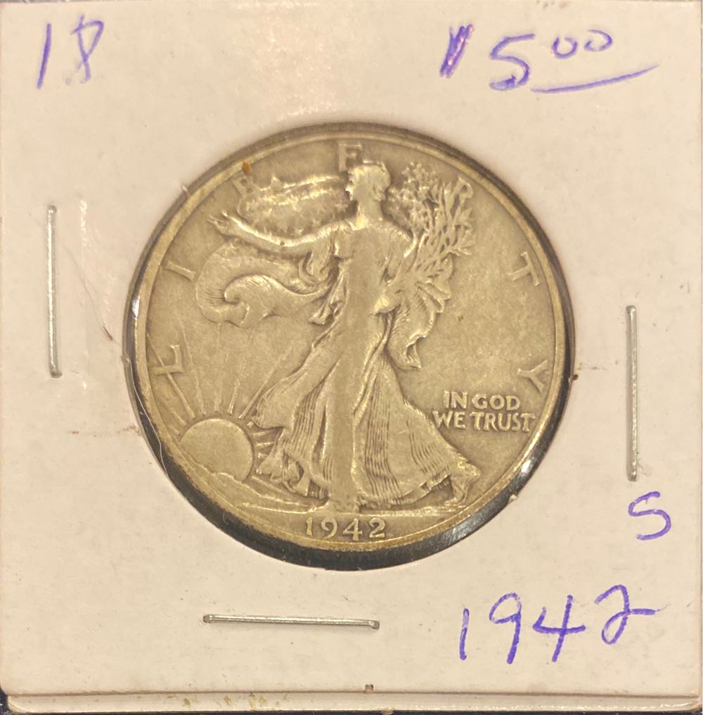 Walking Liberty Half Dollar 1942 S  coin collectible - Main Image 3