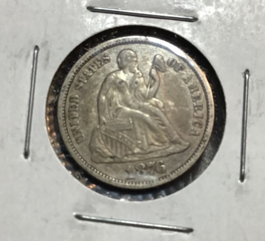 Seated Liberty Dime 1876CC  coin collectible - Main Image 1