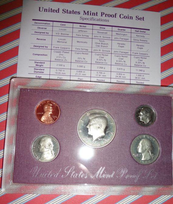 mint proof set 1989  coin collectible - Main Image 2