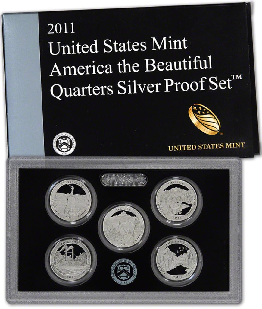 america the beautiful quarter proof set 2011   coin collectible - Main Image 2