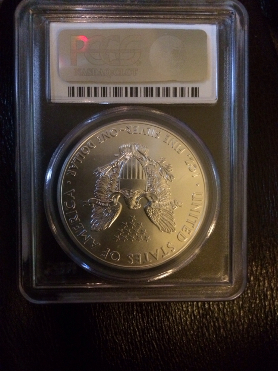 2013-(w) Silver Eagle First Strike coin collectible - Main Image 2