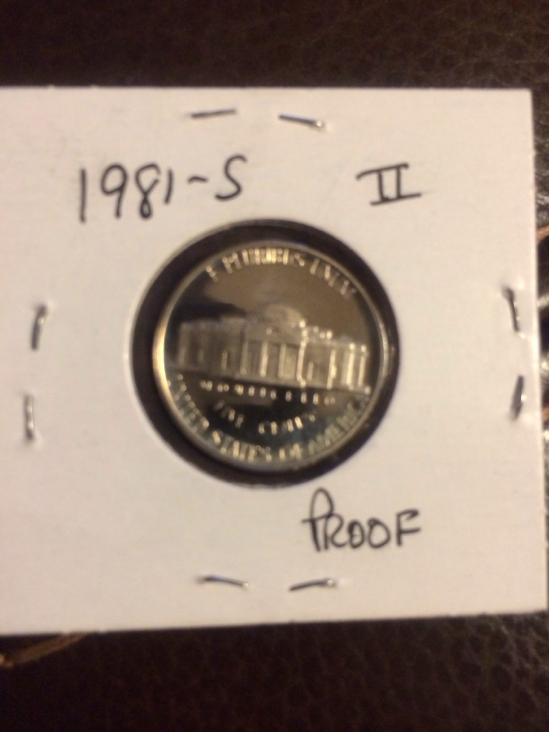 Jefferson Nickel 1981-S Type-2 Proof  coin collectible - Main Image 2