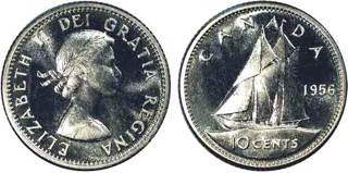 Canada 1959 10 Cent  coin collectible - Main Image 2
