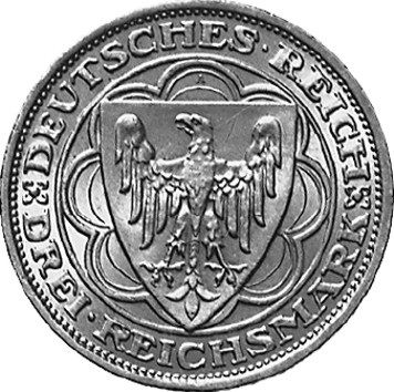 347 - WEIMAR : 3 Reichsmark 1931 A - Magdeburg  coin collectible - Main Image 2