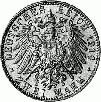 051 - BAYERN : 2 Mark 1914 D - Ludwig Iii  coin collectible - Main Image 2