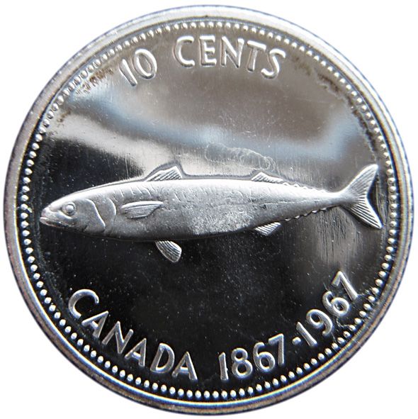 1967 Canadian Centennial Dime  coin collectible - Main Image 2