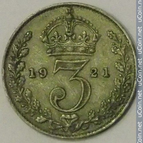 3 Pence 1921  coin collectible - Main Image 2