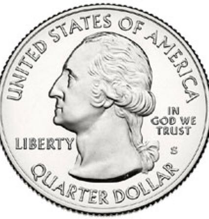 2013 Mount Rushmore Quarter  coin collectible - Main Image 2