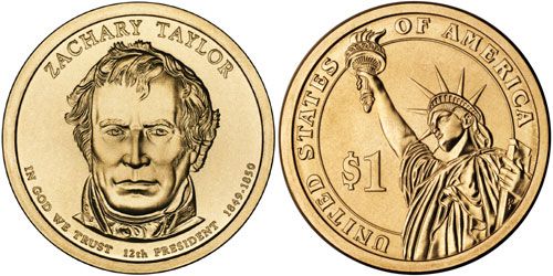 Zachary Taylor Dollar  coin collectible - Main Image 1