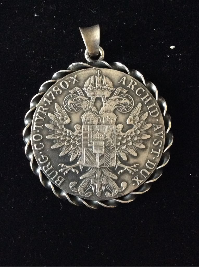 Marie Theresa Thaler Set In Mount  coin collectible - Main Image 2