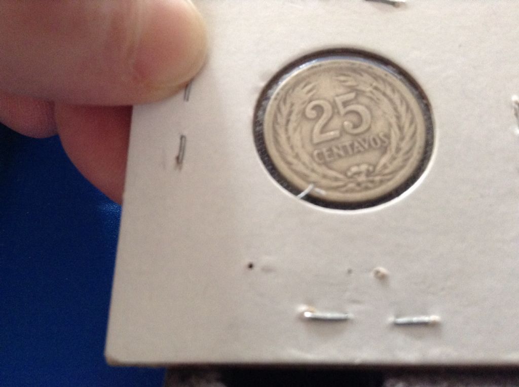 1953 El Salvador 25 Centavos  coin collectible - Main Image 2