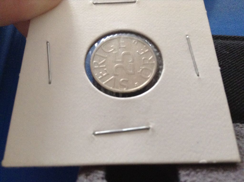 1985 Sweedish 25 Ore  coin collectible - Main Image 2