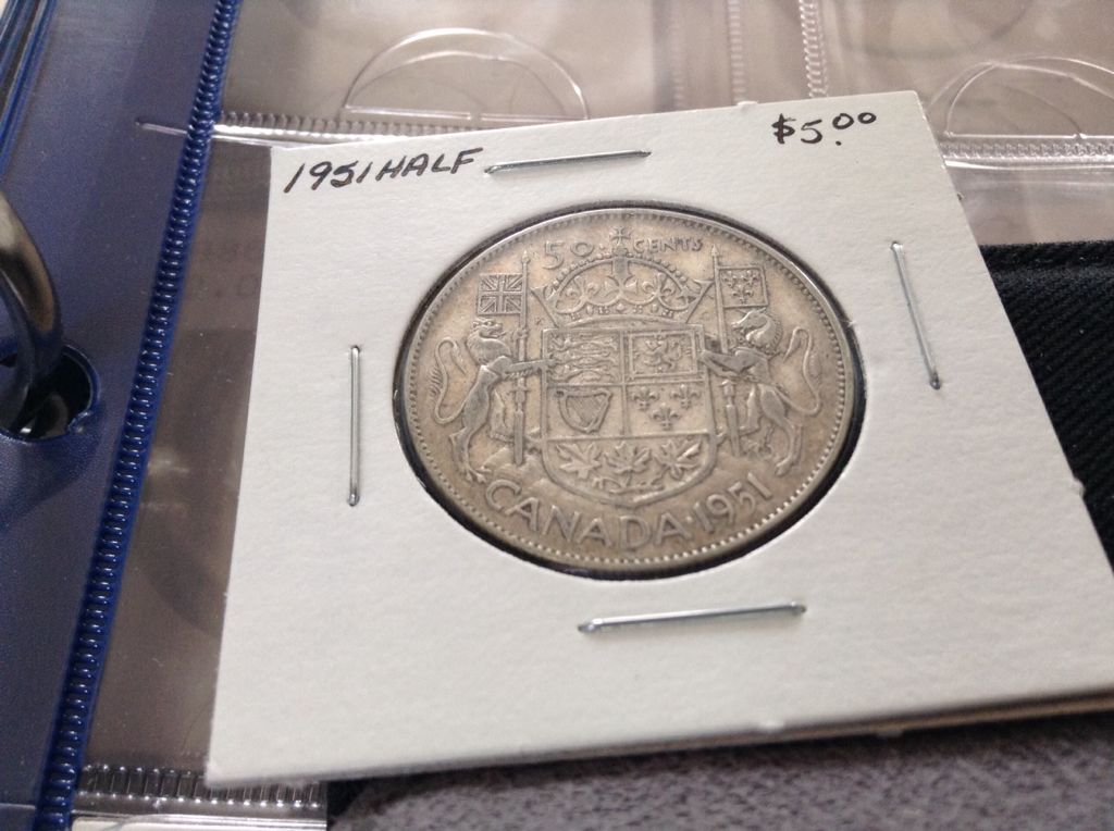 1951 Canadian Half Dollar  coin collectible - Main Image 2