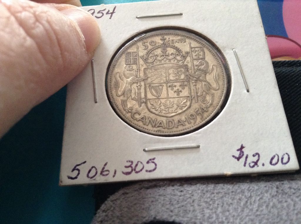 1954 Canadian Half Dollar  coin collectible - Main Image 2