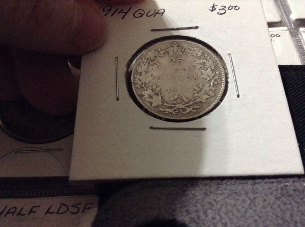 1914 Canadian Quarter  coin collectible - Main Image 2