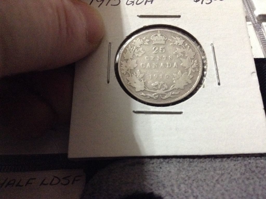 1915 Canadian Quarter  coin collectible - Main Image 2