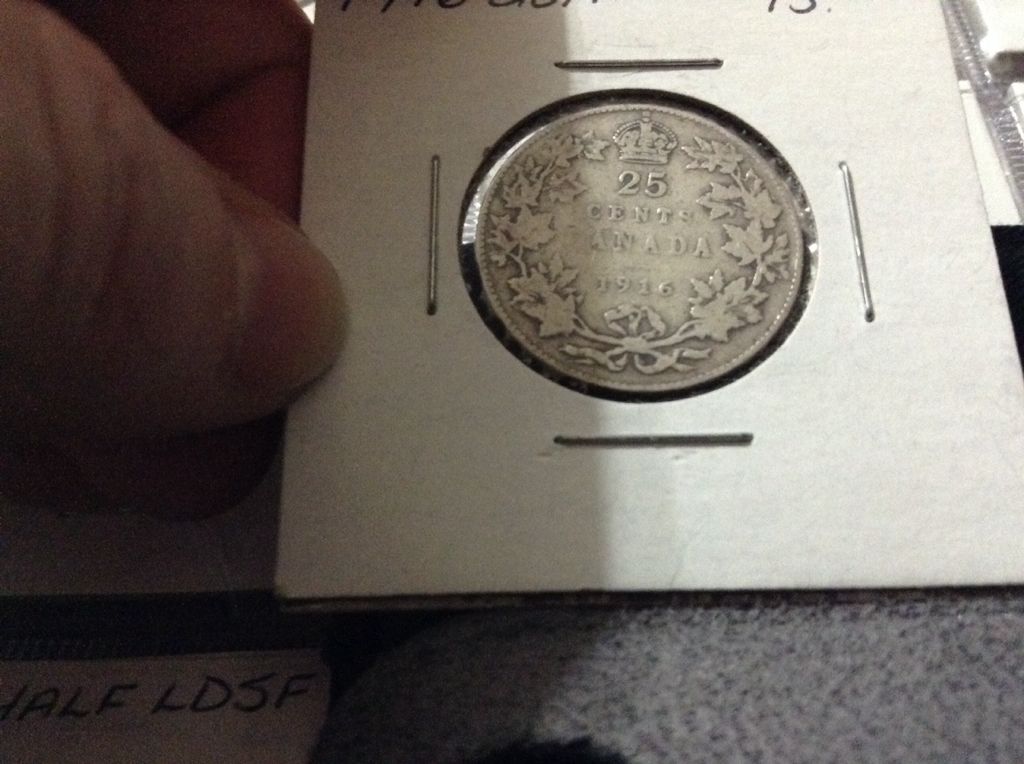 1916 Canadian Quarter  coin collectible - Main Image 2