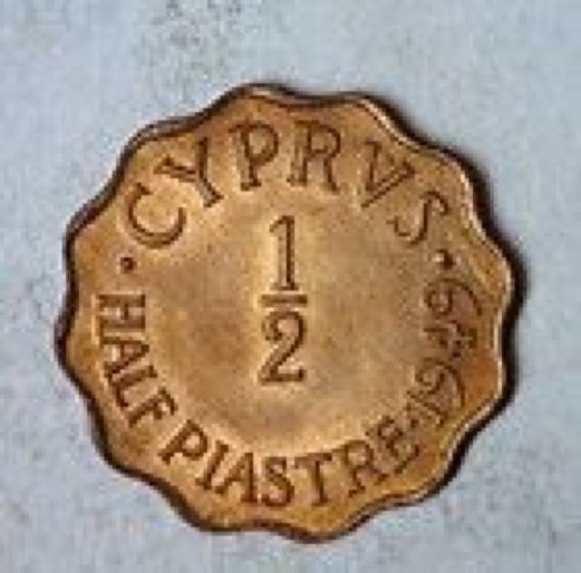 Cyprus 1/2 Piastre Geore VI #57  coin collectible - Main Image 2