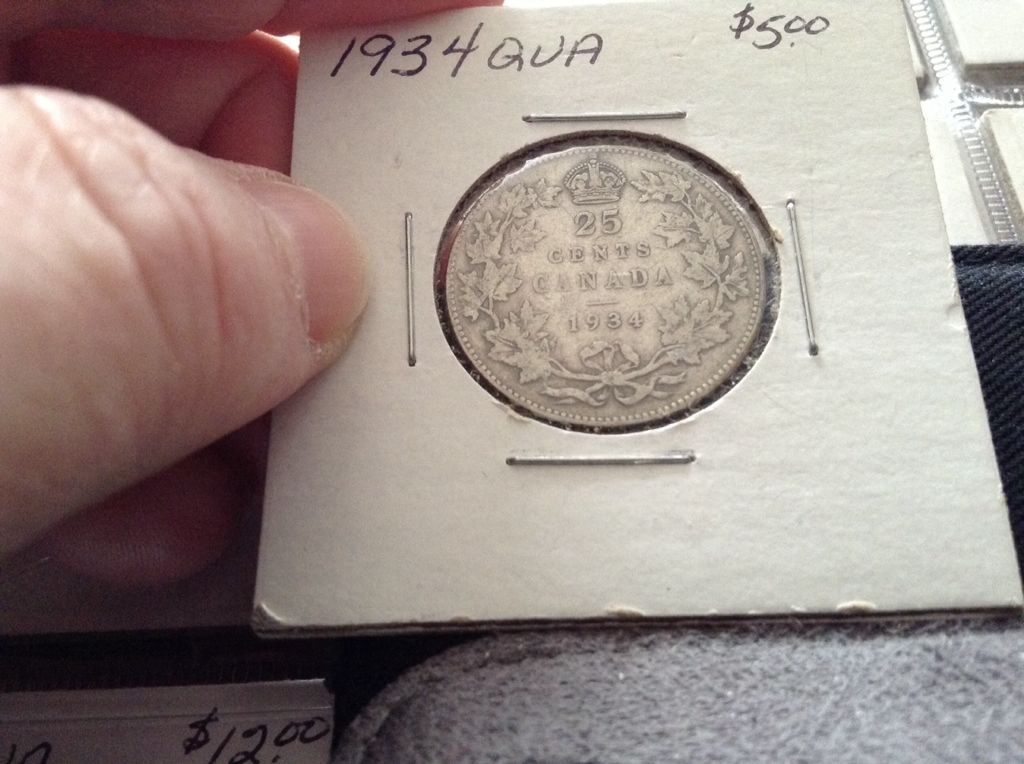 1934 Canadian Quarter  coin collectible - Main Image 2