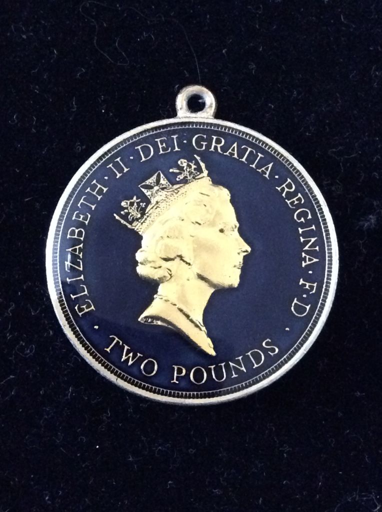 Enamelled Tercentenary Of The Bill Of Rights £2 Coin Mounted  coin collectible - Main Image 2