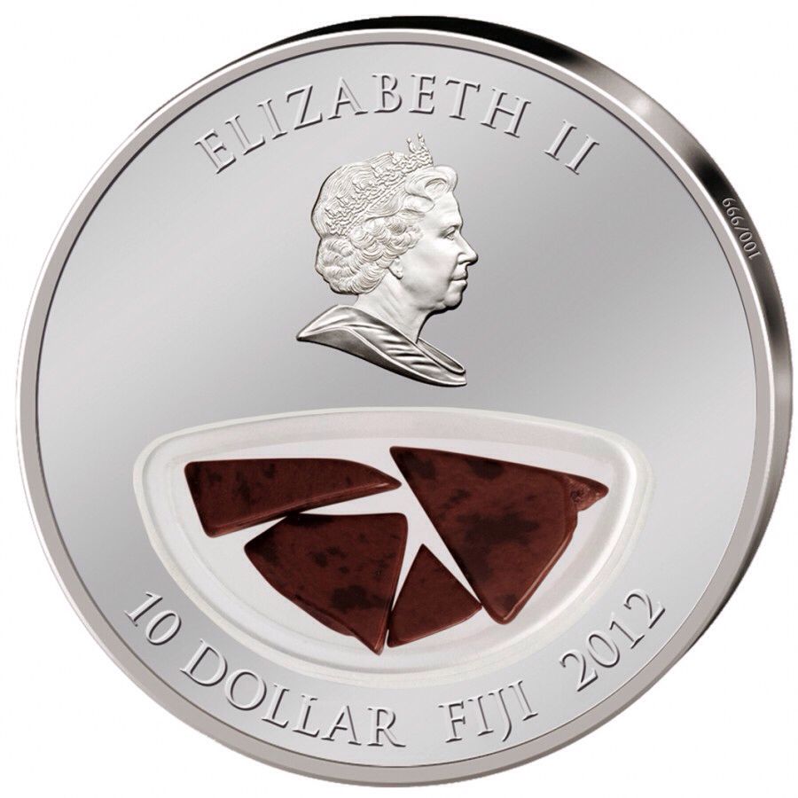 METEORITES - COSMIC FIREBALLS USA 1882 BRENHAM 2012, Fiji Silver Colored Coin  coin collectible - Main Image 2