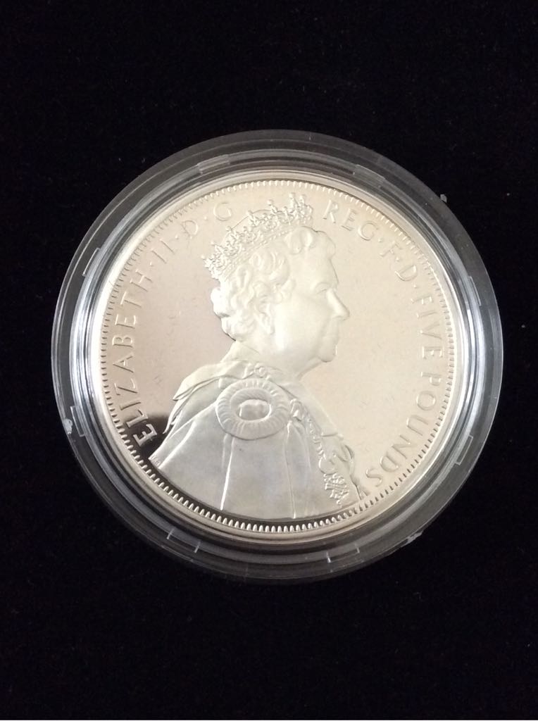 Diamond Jubilee £5 Silver Proof  coin collectible - Main Image 2