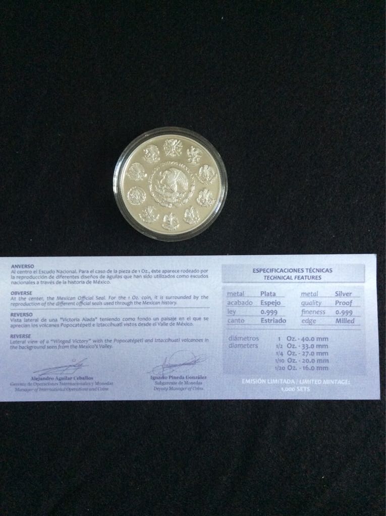 Mexican Libertad Silver Proof 5 Coin Set  coin collectible - Main Image 2