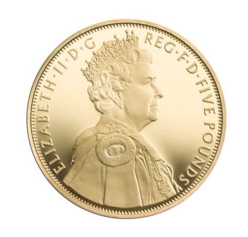 The Queens Diamond Jubilee UK Gold Plated Silver Proof Coin  coin collectible - Main Image 1