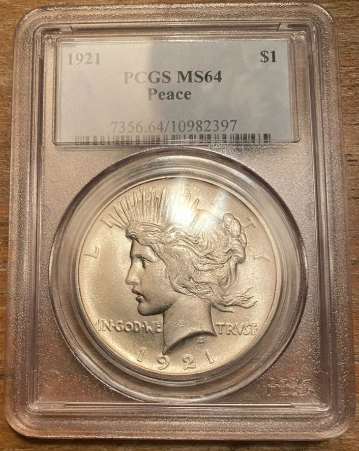 Peace Dollar 1921-P  coin collectible - Main Image 3
