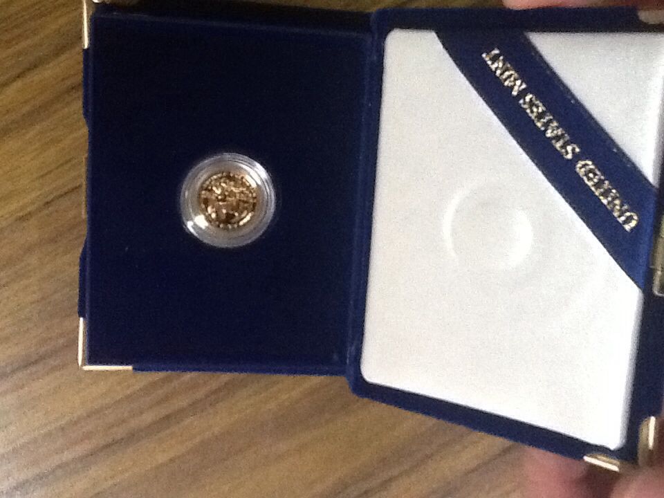 1991 American Eagle One-tenth Five Dollar Gold Coin Proof  coin collectible - Main Image 2