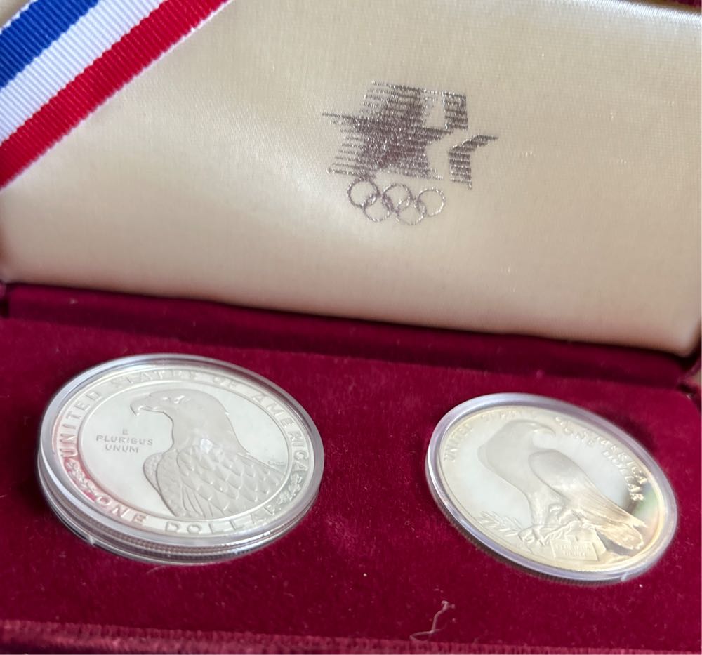 1983 US Olympic Silver Dollar  coin collectible - Main Image 4